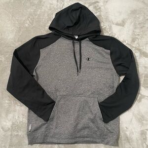 Champion Performance Duofold Warm Control Hoodie Men's Large Gray Black
